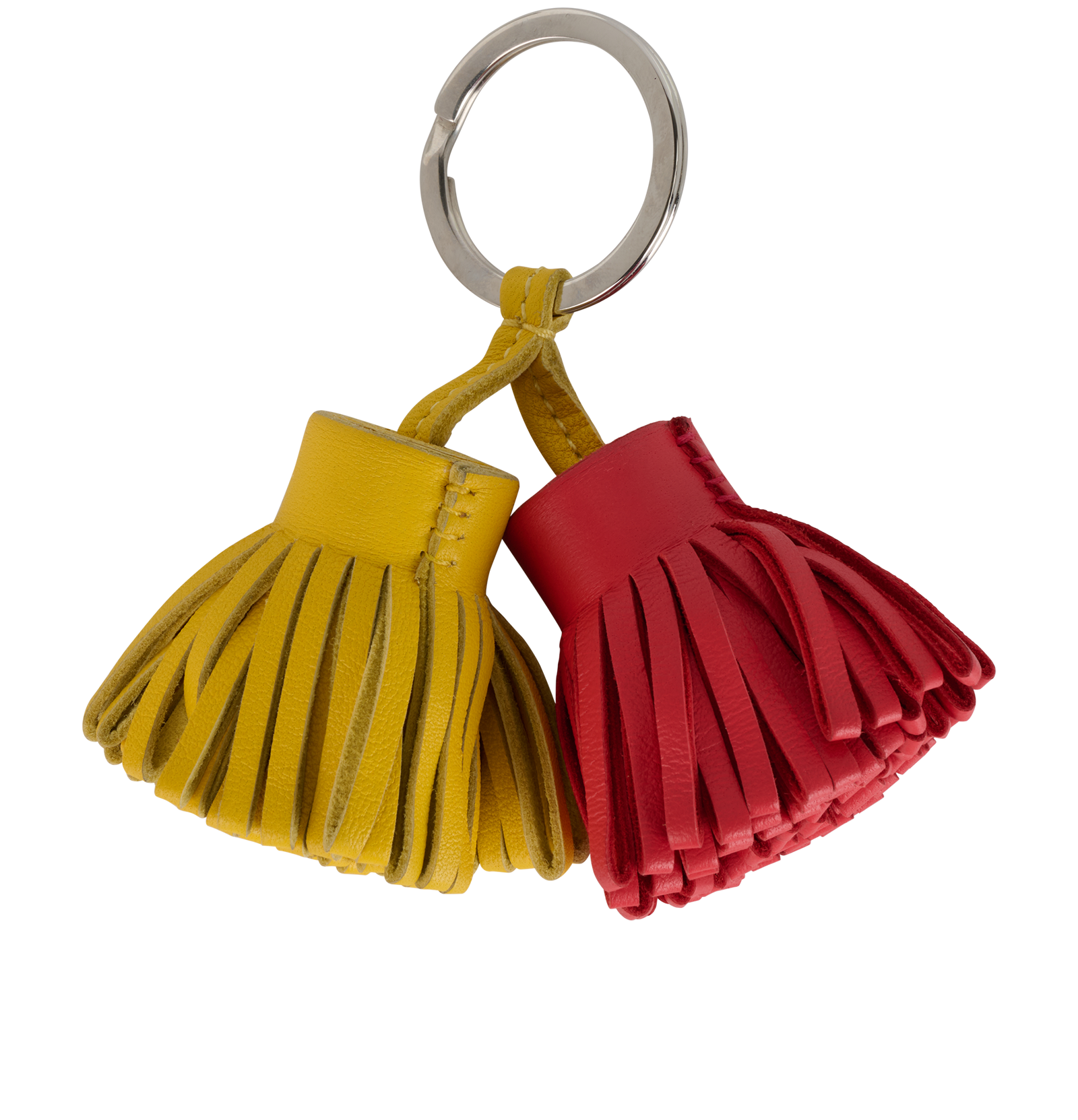 Hermes Carmen Uno-Dos Charm, &pound;210, Accessories, Red/Yellow, Leather, Back view